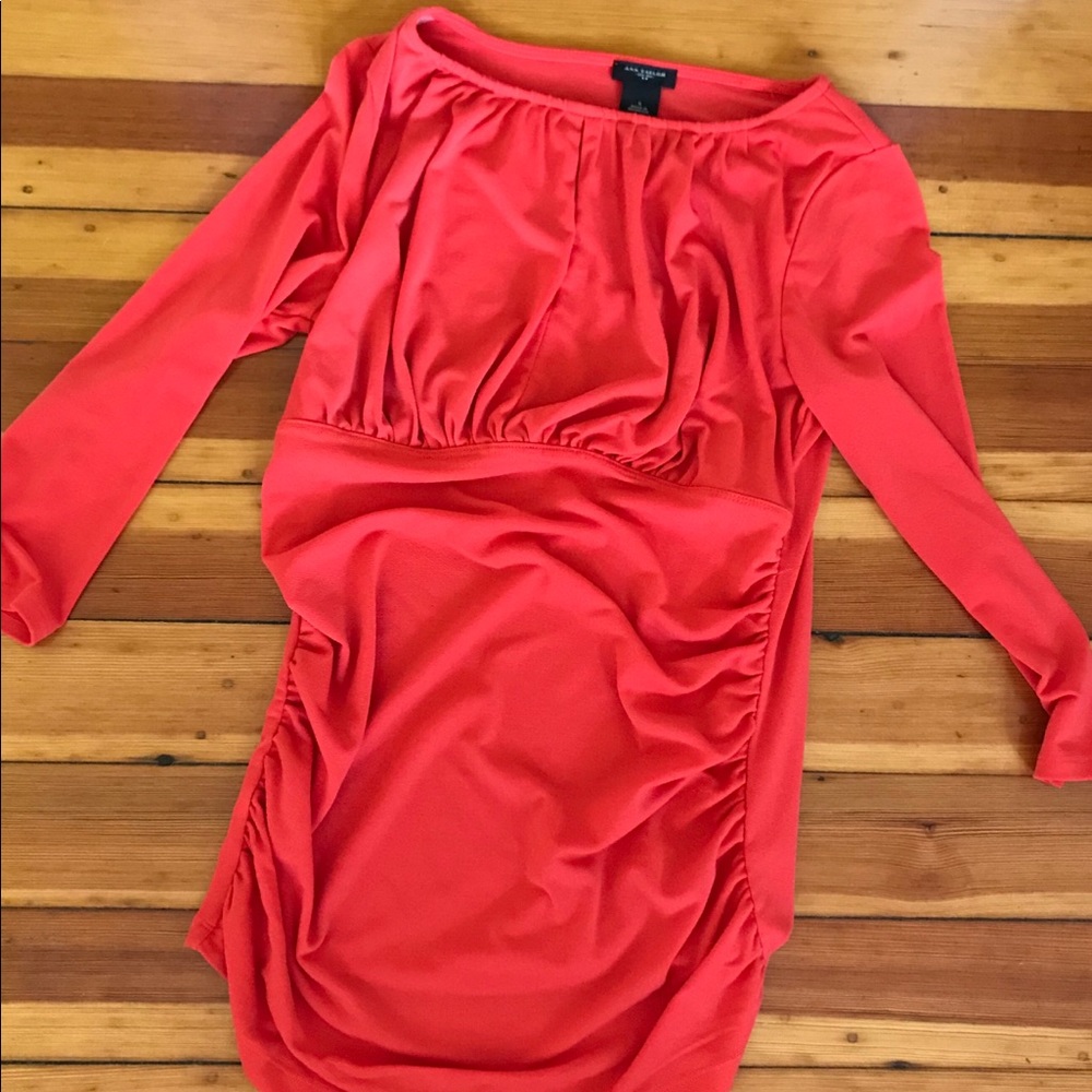 Ann Taylor small red stretchy soft top